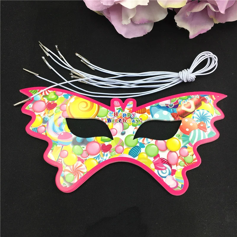 12pcs masks+12pcs strings candy balloon Theme Mask for kids Birthday