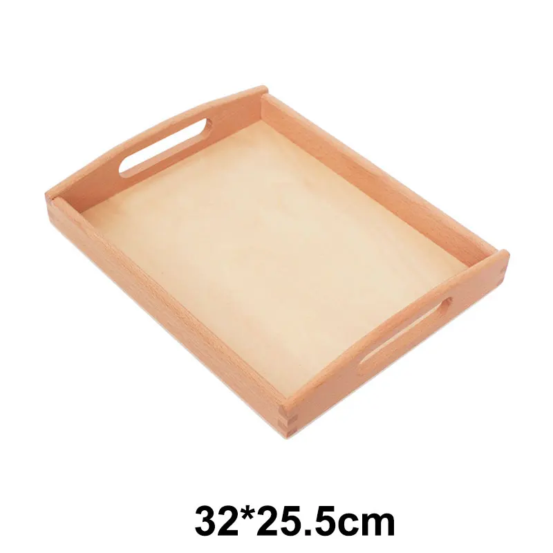  Montessori Wooden Tray Practical Life Materials Tray Juguetes Montessori Kindergarten Teaching Aids - 32995087029
