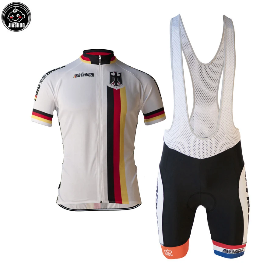 

NEW Classical Germany Deutschland Bike Team Pro Cycling Sets / Jersey / Bib Shorts Breathable Gel Pad JIASHUO 3 Chooses