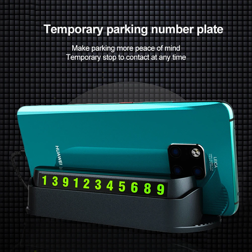 

7 IN 1 Car fragrance Phone Holder Car Temporary Parking Card Luminous Phone Number Card Plate Car Park Stop Sign Automobile