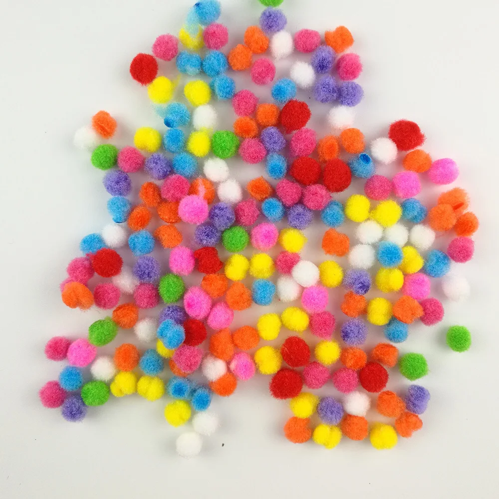 

8MM 500PCS Pompon Balls MultiColor Pompoms Soft Pom Poms Balls DIY Craft Home Garden Wedding Decoration Sewing Accessories Tools