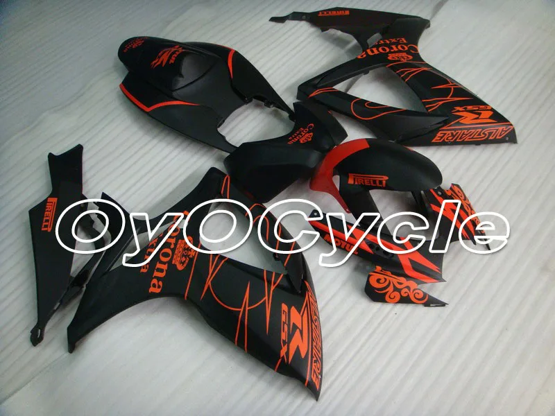 

For 06-07 Suzuki GSXR600 GSXR750 K6 K7 GSXR 600 750 Injection Motorcycle ABS Fairing Bodywork Kit 2006 2007 Black Orange