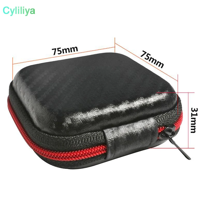 

100 EVA Black Fiber Zipper Headphones Earphone Earbuds Hard Case Storage Carrying Pouch Bag SD Card Hold Box Portable Carry Bag