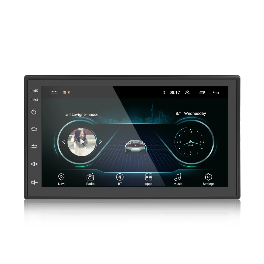 Podofo 2 din Autoradio Android GPS Multimedia-Player Autoradio 7 ''Touch Screen Bluetooth FM WIFI A