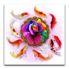 5d на заказ Алмазная картина Золотая рыбка Роза вышивка крестиком Рождество Санта Клаус Снеговик hibah домашний декор pintura Алмазная мозаика Круз