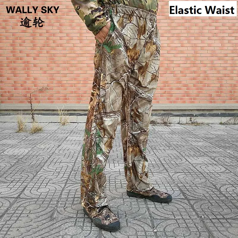 Mens Hunting Pants Camo Camouflage Pants Silent Hunting Fishing