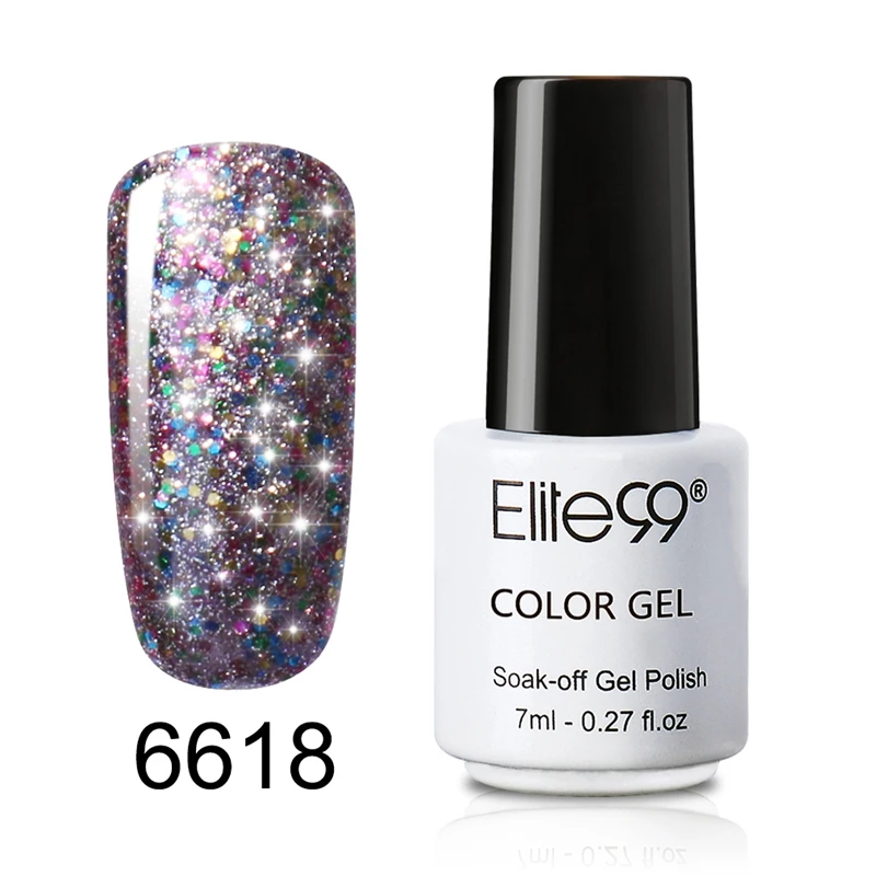 Elite99 супер шикарный Звездный УФ-гель для ногтей Дизайн ногтей светодиодный блестящий гель лак стойкий Полупостоянный гель лак - Цвет: 6618