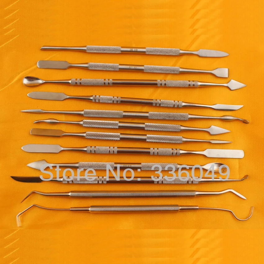 Good Quality 12 Piece Steel Double Sided Wax Carvers Tool Set Carving