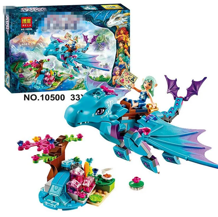 214pcs set The Water Dragon Adventure Building Bricks Blocks DIY Educational toys Compatible font b Legoe