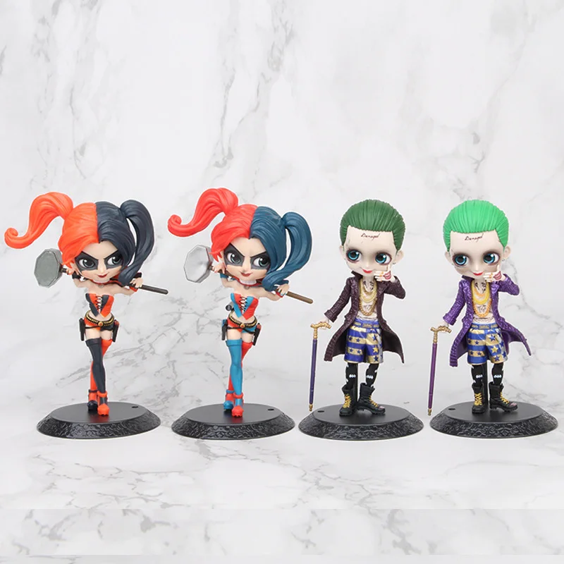 

14cm Comics Suicide Squad figure toy Harley Quinn The Joker PVC Figure Collectable Model Toy
