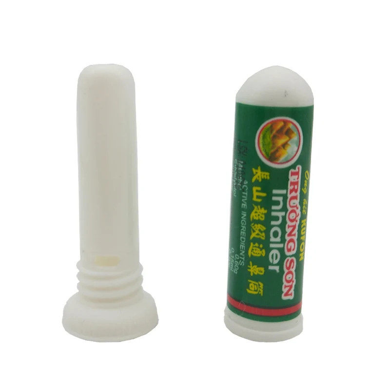Тайские травяные контейнеры для носовых ингаляторов, палочка для мяты, цилиндрическая нить для астмы, носа, заторы, головная боль, Освежающая ароматическая палочка, ингалятор