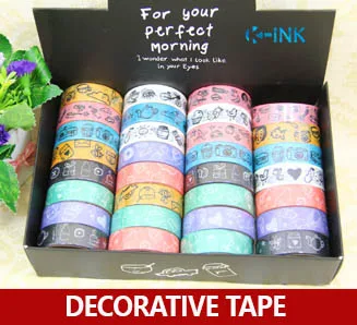 

32 rolls / set Line Drawing Pattern Useful Life Style Washi Adhesive Tape for Scrapbooking / Decoration