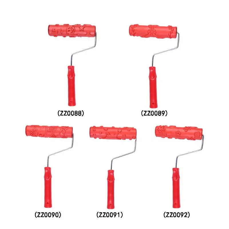 Настенный валик с тиснением DIY узор, резиновый ролик художественное оформление стен краски стены валик с тиснением