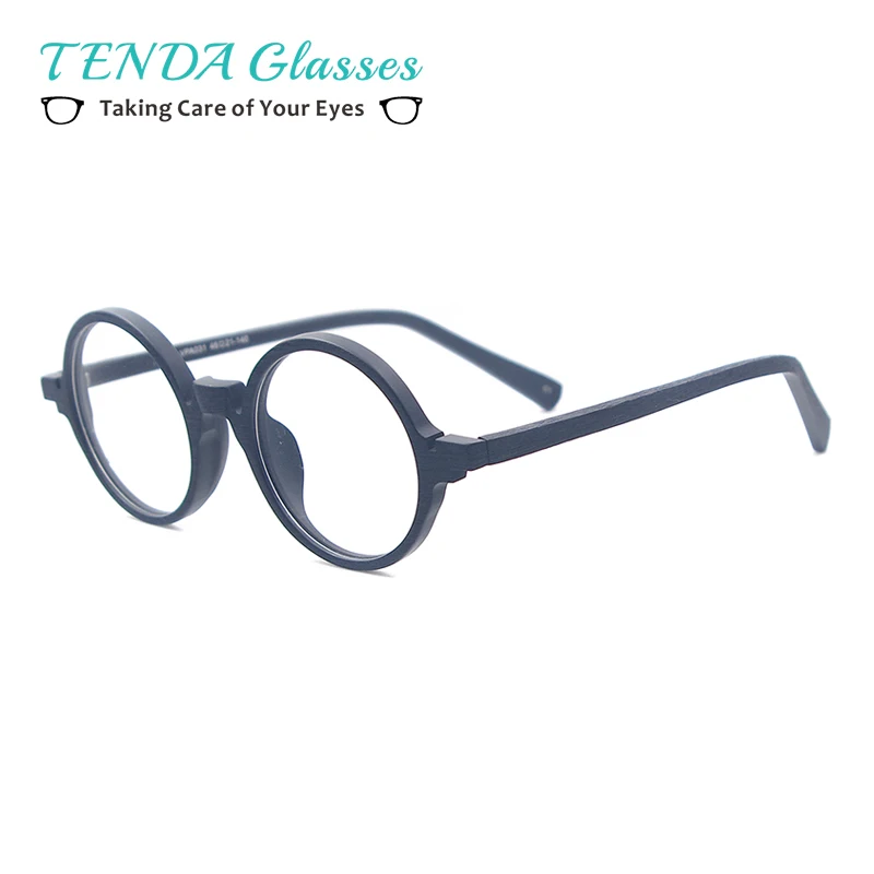 

Acetate Small Men Spectacles Round Wood Texture Women Vintage Glasses Frames For Eyeglass Lenses Myopia Reading Multifocal