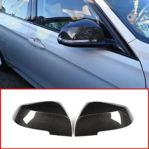 

1Pair Carbon Fiber ABS Side Rearview Mirror Cap Cover Trim For BMW 3 4 Series GT F30 F31 f32 f33 F34 F36 2013-2018