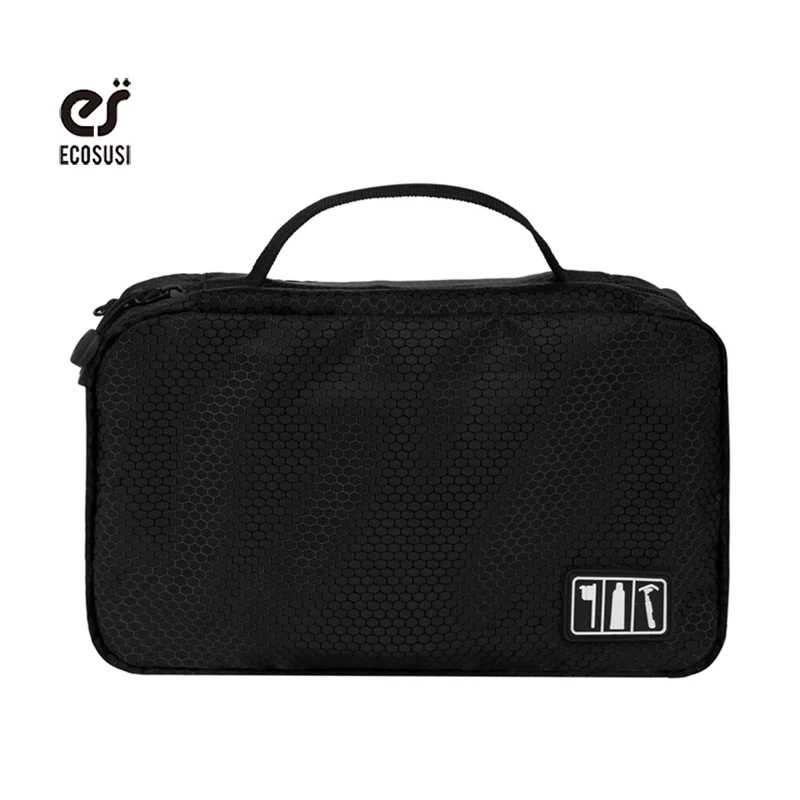 

ecosusi Waterproof Make up Storage Bags Women Cosmetic Bag With Hanger To Travel Bag Portable Toiletry Bags Make Tidy Suitcase