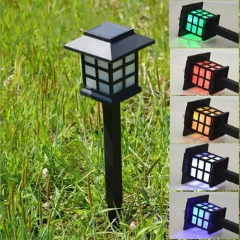 

Retro LED Solar Lamp Lawn Light Path Outdoor Spot Light Waterproof Colorful Led Lanterns Lamps for Landscape Garden Decorative