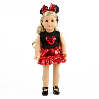 

New Short Set Dress for American girl 18inch doll clothes for children best gift