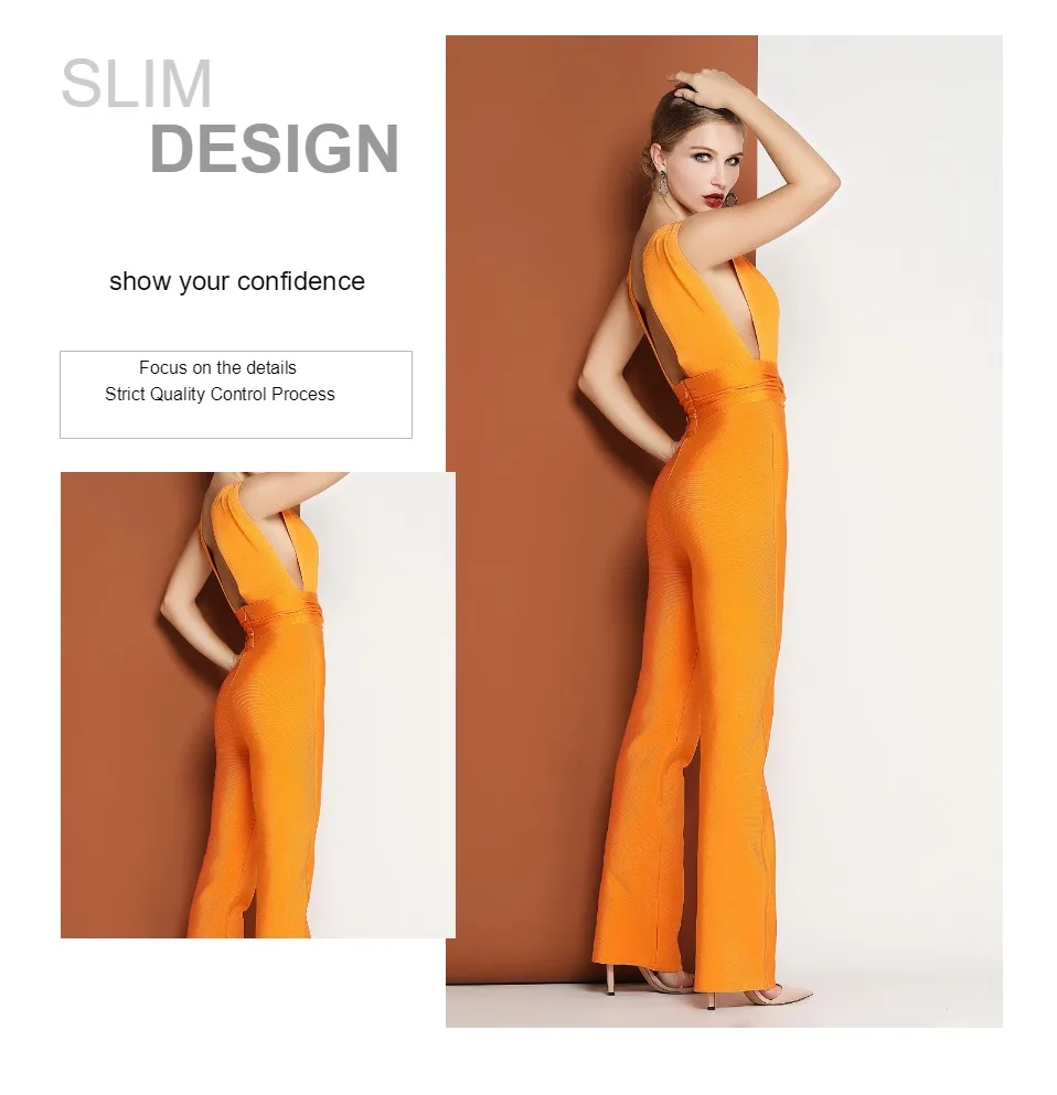 INVOGUE. IMVOGUE Новое поступление должны иметь сплошной цвет Sexy V образным вырезом без рукавов Bodycon бинты летний костюм
