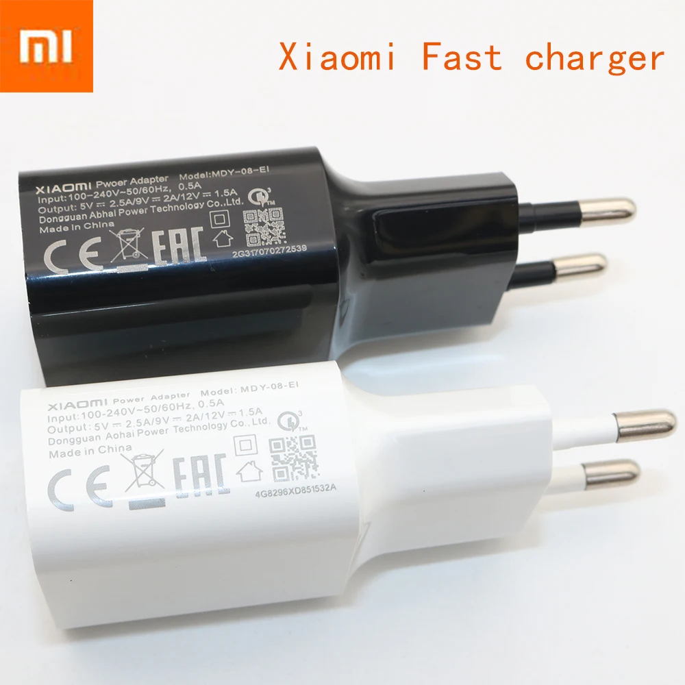 

Original XIAOMI QC3.0 fast Charger Adapter 12V/1.5A, Micro USB/TYPE C Data Cable For Mi 5 5s 6 8 Max 2 Mix A2 Redmi Note3 4 4X 5