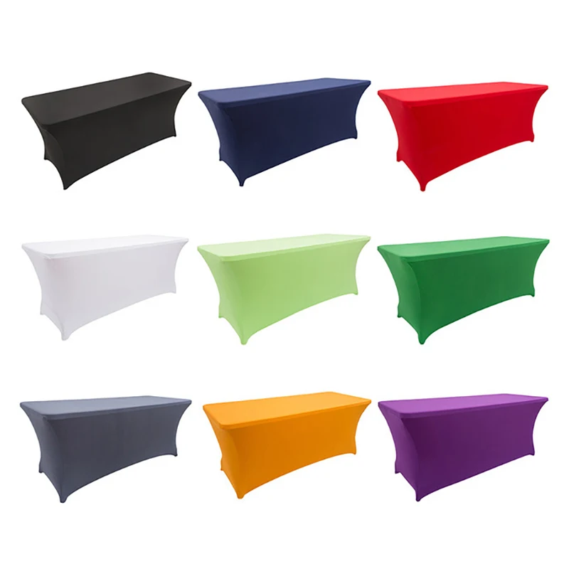 Party Stretch Tablecloth Spandex Lycra Table Cover Fit for Wedding Party Hotel Home Decoration Meet