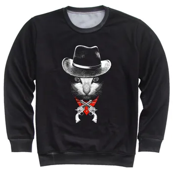 

Joyonly Vintage Style New Spring 2018 Boys Girls 3d Sweatshirts Galaxy Paint Cat Gun Funny Design Hoodies Boys Girls Kids Tops