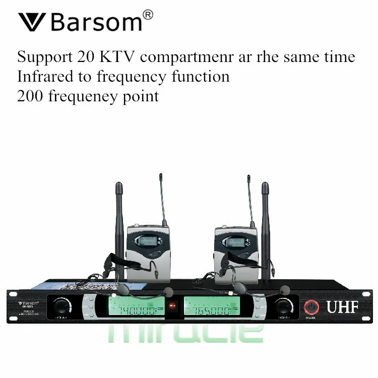Barsom BR 555B wireless headset microphone stage performance 2 driven