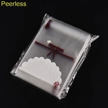 Peerless 100 шт Пластиковый OPP пакет подарки сумка лук дизайн Торт Подарочные Держатели