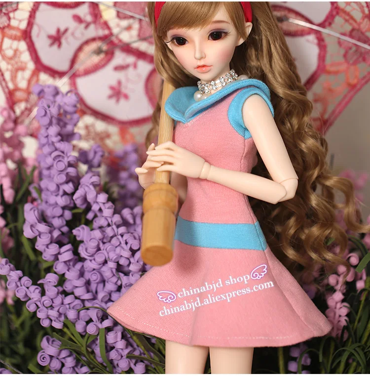 BJD одежда 1/4 высокоэластичная вязаная Розовая тонкая кукольная юбка женское элегантное платье для Minifee Body YF4-115 аксессуары для кукол