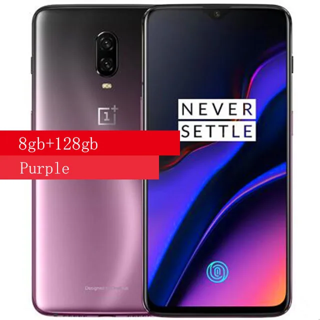 Мобильный телефон Oneplus 6 T, 8 ГБ ОЗУ, 128 Гб ПЗУ, Восьмиядерный процессор Snapdragon 845, 6,41 дюймов, двойная камера, разблокировка NFC, мобильный телефон - Цвет: 8g 128g Light Purple