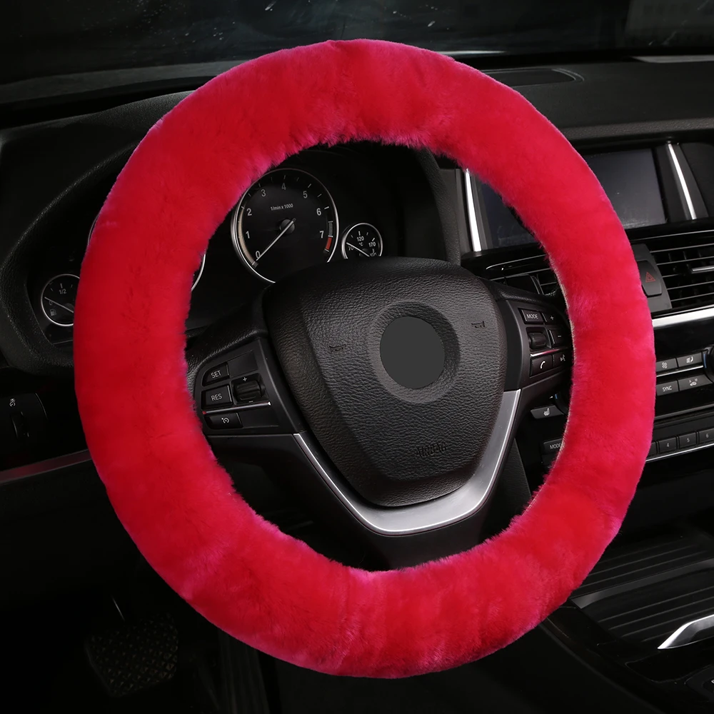 Buy Authentic Sheepskin Car Stretch on Steering Wheel