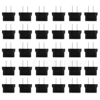 

100PCS EU European to US USA Travel Charger Adapter Wall Plug Outlet Converter-M40
