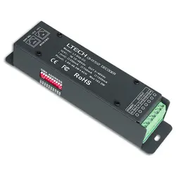 Новый LTECH светодиодный декодер DMX 4CH постоянный ток cc DMX декодер DC12-48V в 3 в 1 4CH 350mA/700mA/1050mA Выход RJ45 Выход