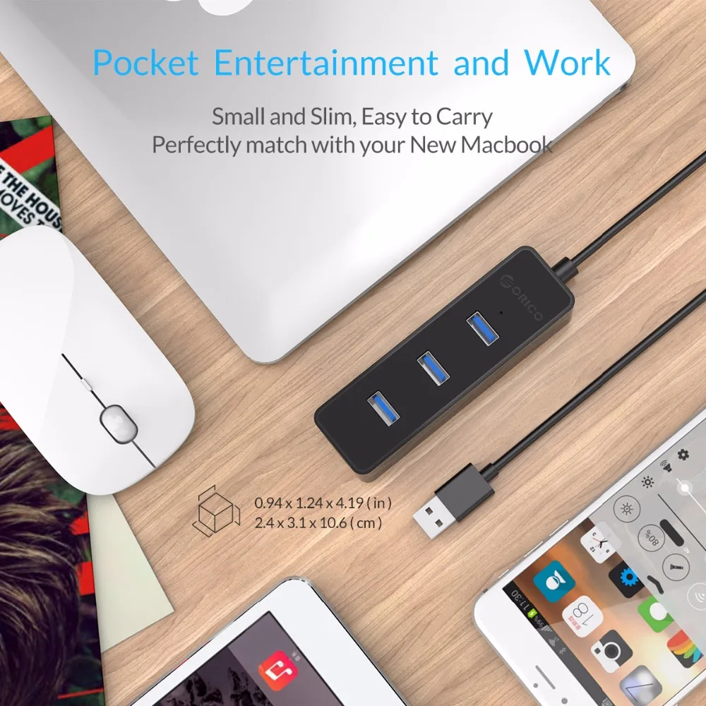 Шина ORICO с питанием от USB 3 0 и чипсетом VL812 4 портовый концентратор для