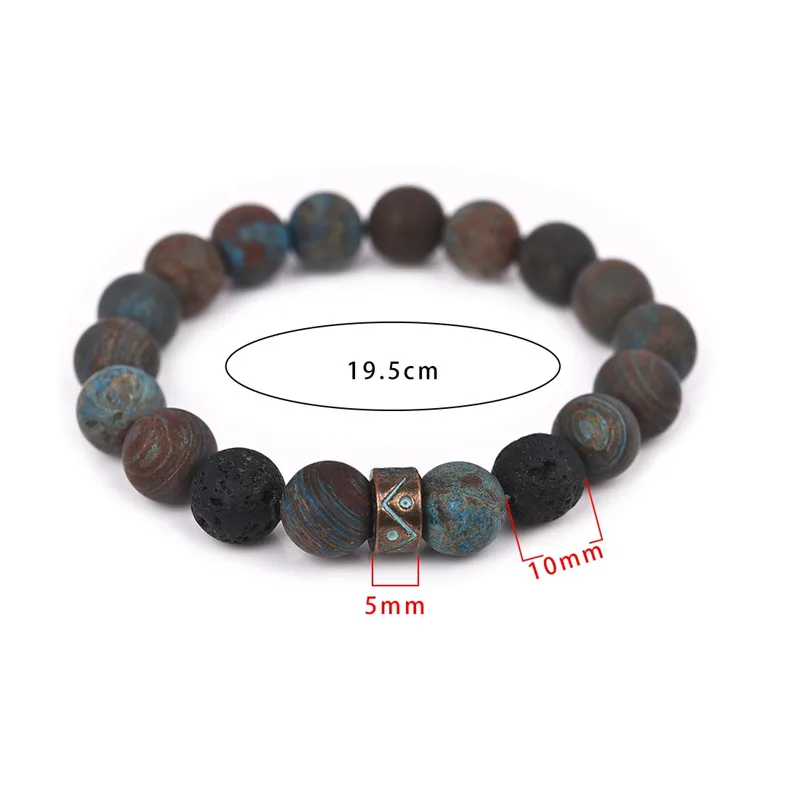 Jiayi браслеты с бусинами из натурального камня для мужчин винтажные красочные бусины браслеты для женщин браслет ювелирные изделия
