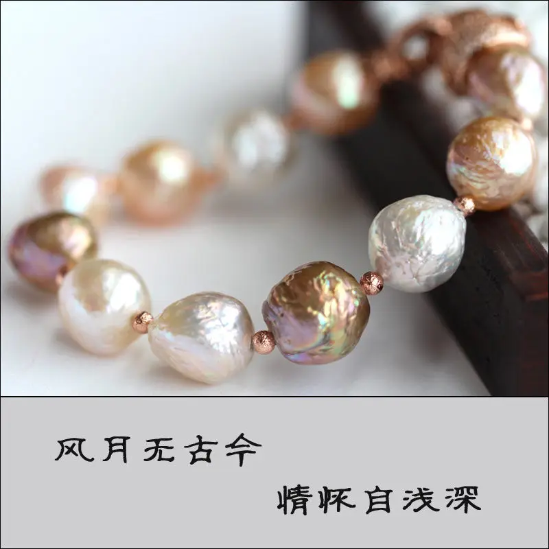 

12mm genuine south seas multicolor kasumi pearl bracelet 7.5-8inch