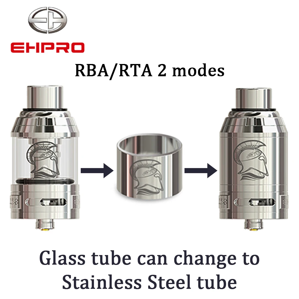 

Ehpro Achilles RTA Atomizer RBA Vape Tank 2ml/3.5ml 24.5mm Vaporizer Electronic Cigarette Stainless Steel Adjustable Airflow