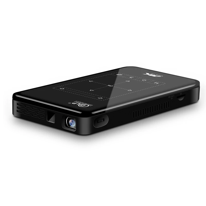 WZATCO جهاز عرض صغير 2 GB + 8 GB الروبوت واي فاي ، 5000 mAH بطارية ، BT4.1 المحمولة 3D العارض دعم 4 K ، 1080 P HDMI Proyector متعاطي المخدرات