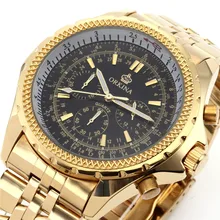 MG. Мужские часы ORKINA, золотой браслет из нержавеющей стали, мужские часы, Япония, Мужские кварцевые наручные часы Reloj, Erkek Kol Saati