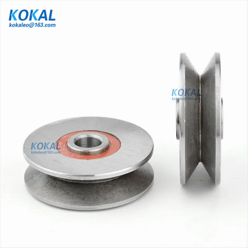 

[V0840-12NJ] 1PCS high quality V/U steel U groove type guide rail track pulley rail flute chrome steel bearing wheel 0840UU