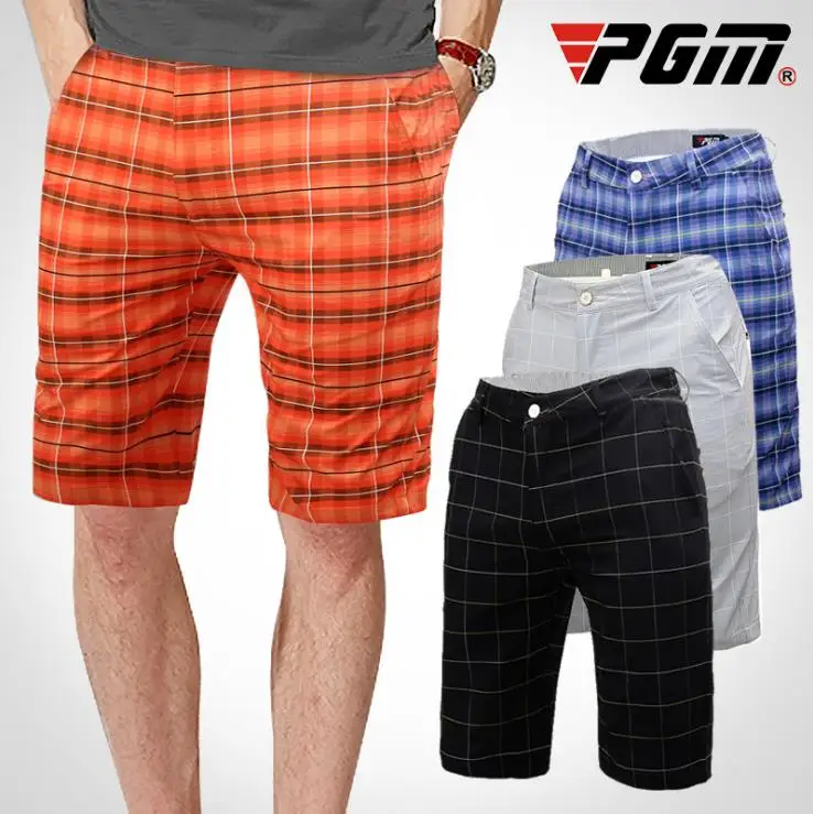 

PGM British Style Golf Sportswear Shorts Men's Outdoor Sports Plaid Shorts Summer Breathable Quick Dry Golf Shorts Size 2XS-3XL
