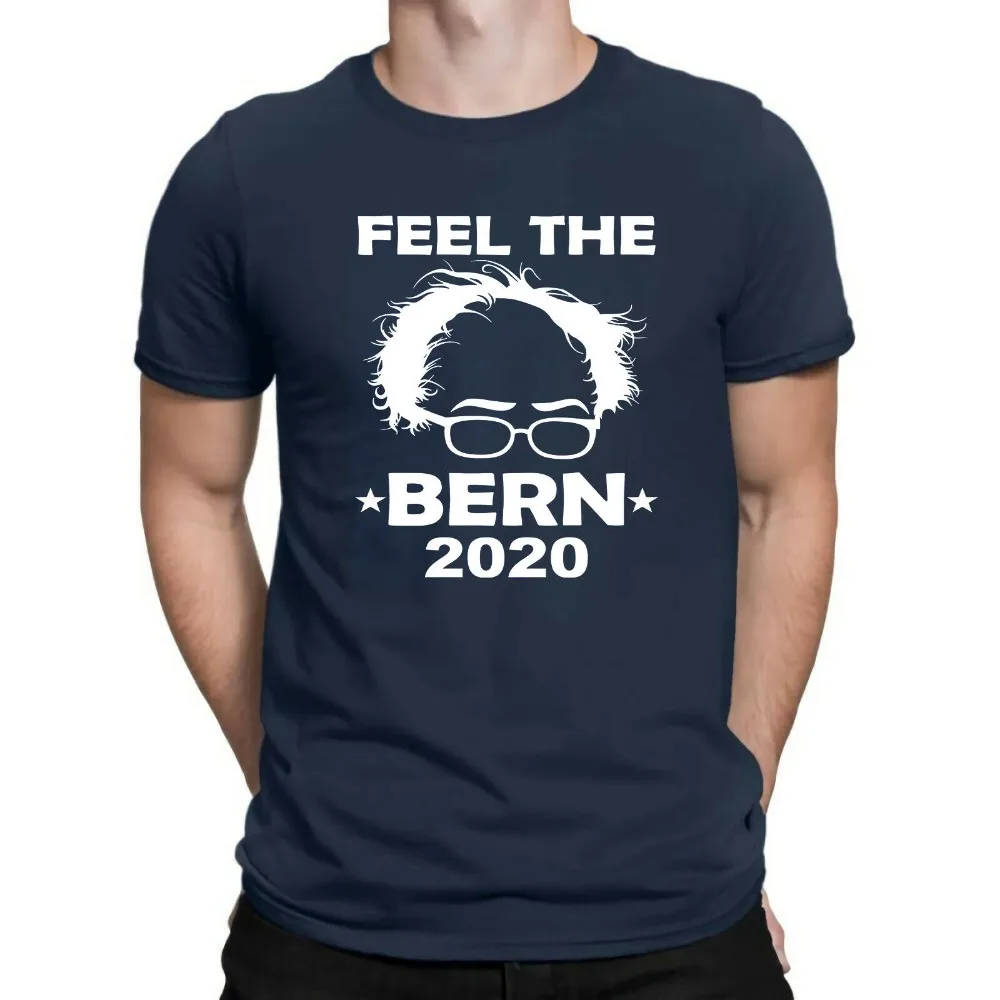 Футболка Feel The Bern 2020-Bernie Sanders Для президента Hindsight демократ 2019 забавная хлопковая