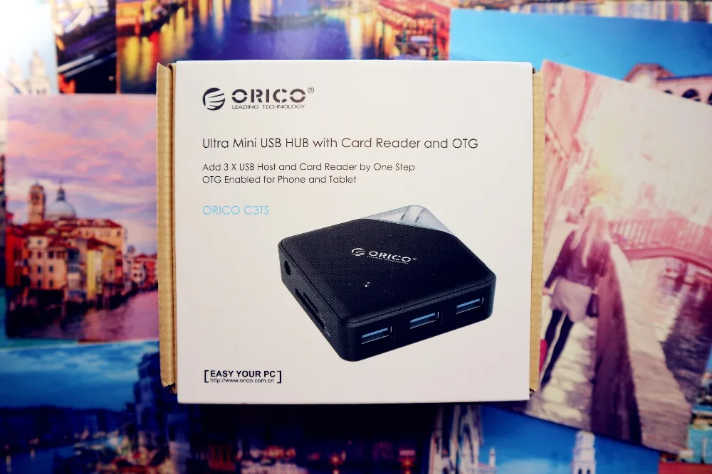 ORICO C3TS-BK Многофункциональный 3 Порты и разъёмы USB3.0 концентратор для волос с кард-ридер для Тетрадь-черный