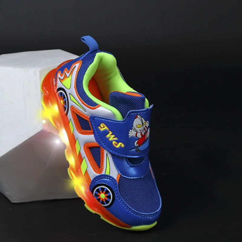LoadingFunds Детские кроссовки со светодиодной подсветкой блеск автомобиля для