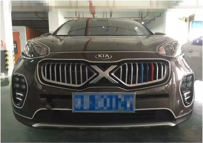 Jioyng автомобиля сетки переднего бампера Решетка грили Обложка для 16 17 Kia Sportage kx5 2016