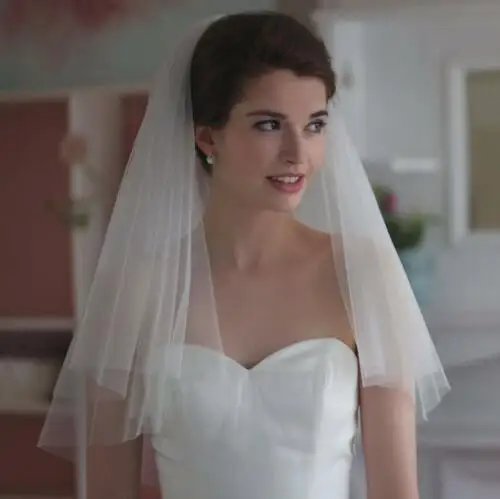 

Short Wedding Veils Shoulder Length White Ivory Bridal Veil Formal Birthday Prom