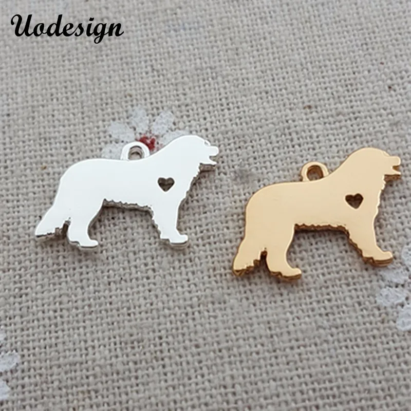 

20pcs/lot 14*21mm Gold Silver Plating Metal Animal Charm Rottweiler dog For DIY Jewelry Making