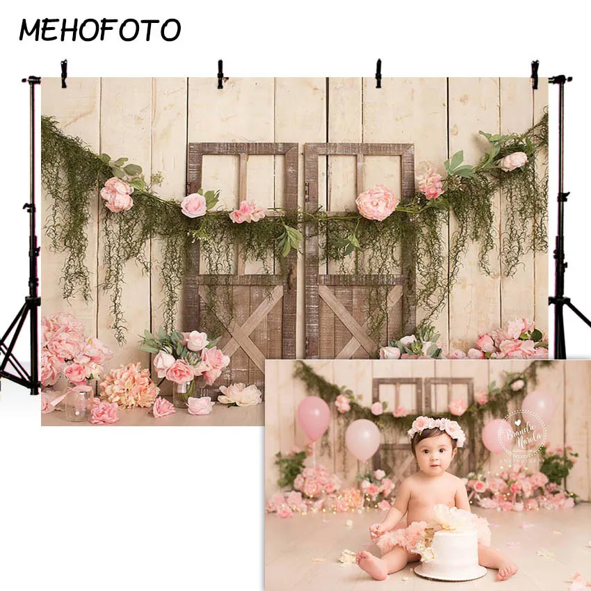 

MEHOFOTO Newborn Baby Floral Photography Backdrops Floral Photographic Studio Photo Background Birthday Decorations Prop