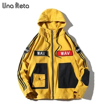 Una Reta/куртка с капюшоном для мужчин; модная новинка; сезон осень-зима; хип-хоп куртки для мужчин в стиле ретро; хлопок; уличная одежда; Повседневная джинсовая куртка; пальто