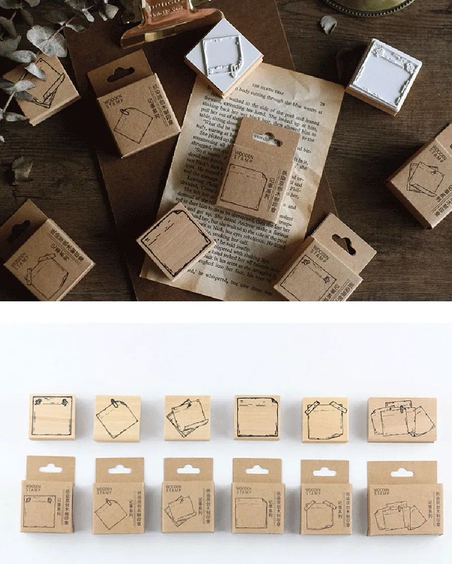 Винтажные серии заметок деревянные штампы DIY Ремесло Деревянные и резиновые штампы для скрапбукинга канцелярские товары Скрапбукинг Стандартный штамп